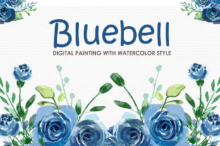 Bluebell Watercolor Floral Style Clipart: A Versatile Tool for Creative Professionals
