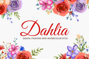 Dahlia Watercolor Floral Style Clipart: A Versatile Artistic Resource