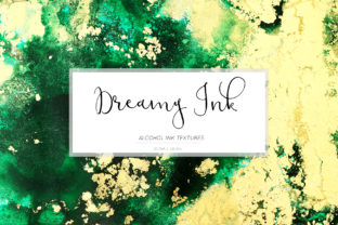 Dreamy Ink Textures, Green Gold Wedding: A Versatile Artistic Collection