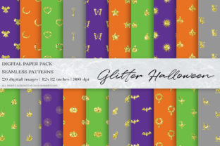 Glitter Halloween Digital Papers