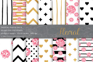 Gold Black Floral Digital Papers: A Versatile Solution for Creative Projects