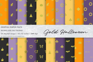 Gold Halloween Digital Papers