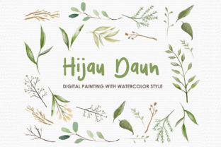 Hijau Daun Watercolor Floral Style: A Versatile Digital Art Collection
