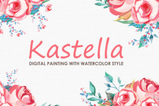 Kastella Watercolor Floral Style Clipart: A Versatile Tool for Creative Professionals