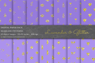 Lavander Glitter Geometric Digital